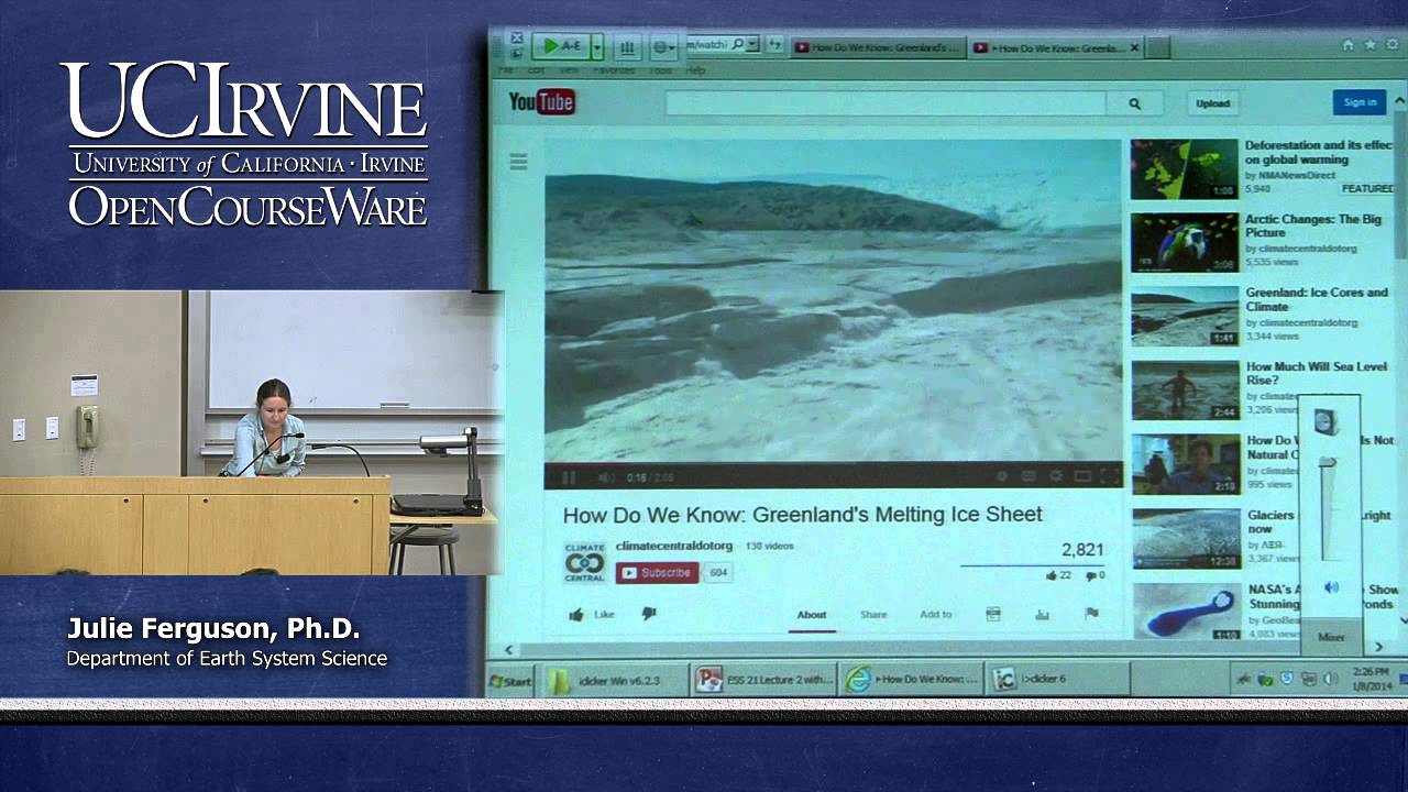 Earth System Science 21. On Thin Ice. Lecture 02. Tools for Studying Earth System