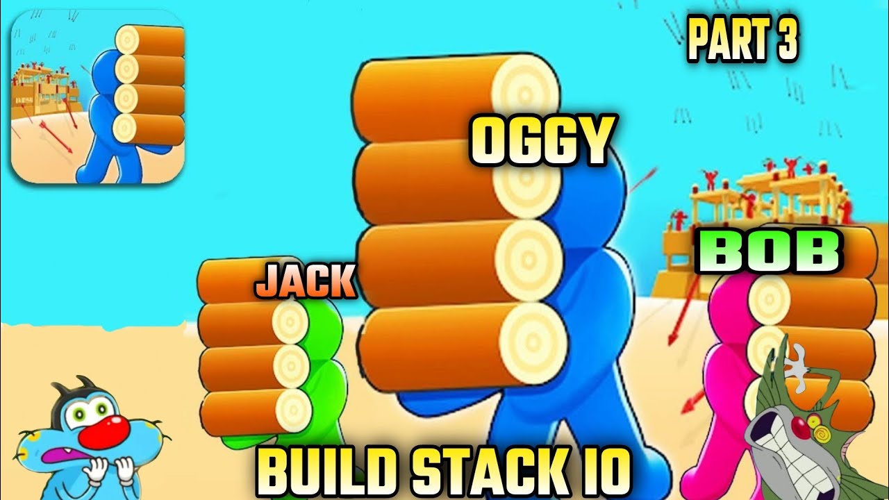 Oggy And Jack Playing Stack Build IO Game | With Bob And Shinchan ...