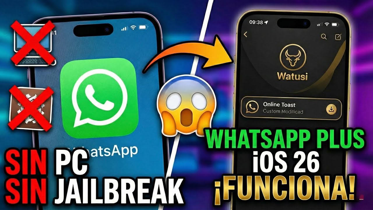 WhatsApp Plus en IPHONE😱 | WATUSI iOS 26 / iOS 18 SIN Jailbreak y SIN PC