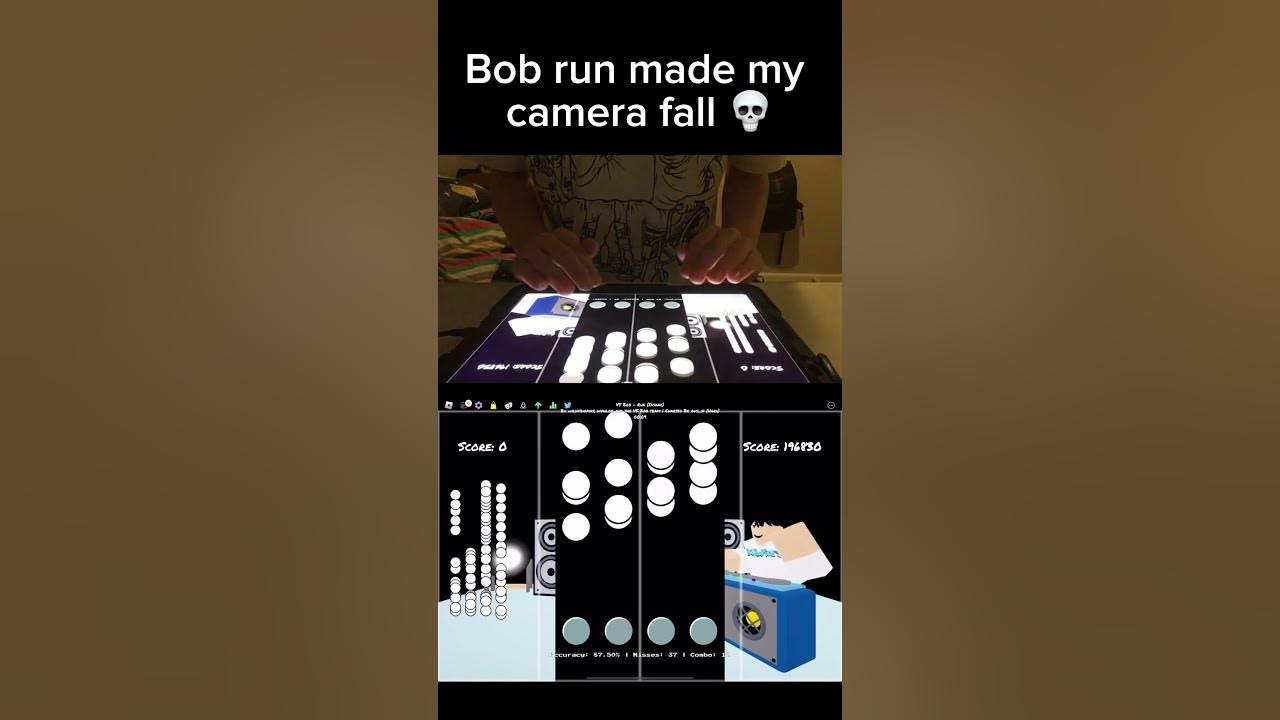 BOB RUN ON MOBILE 💀 #shorts #roblox #fnf