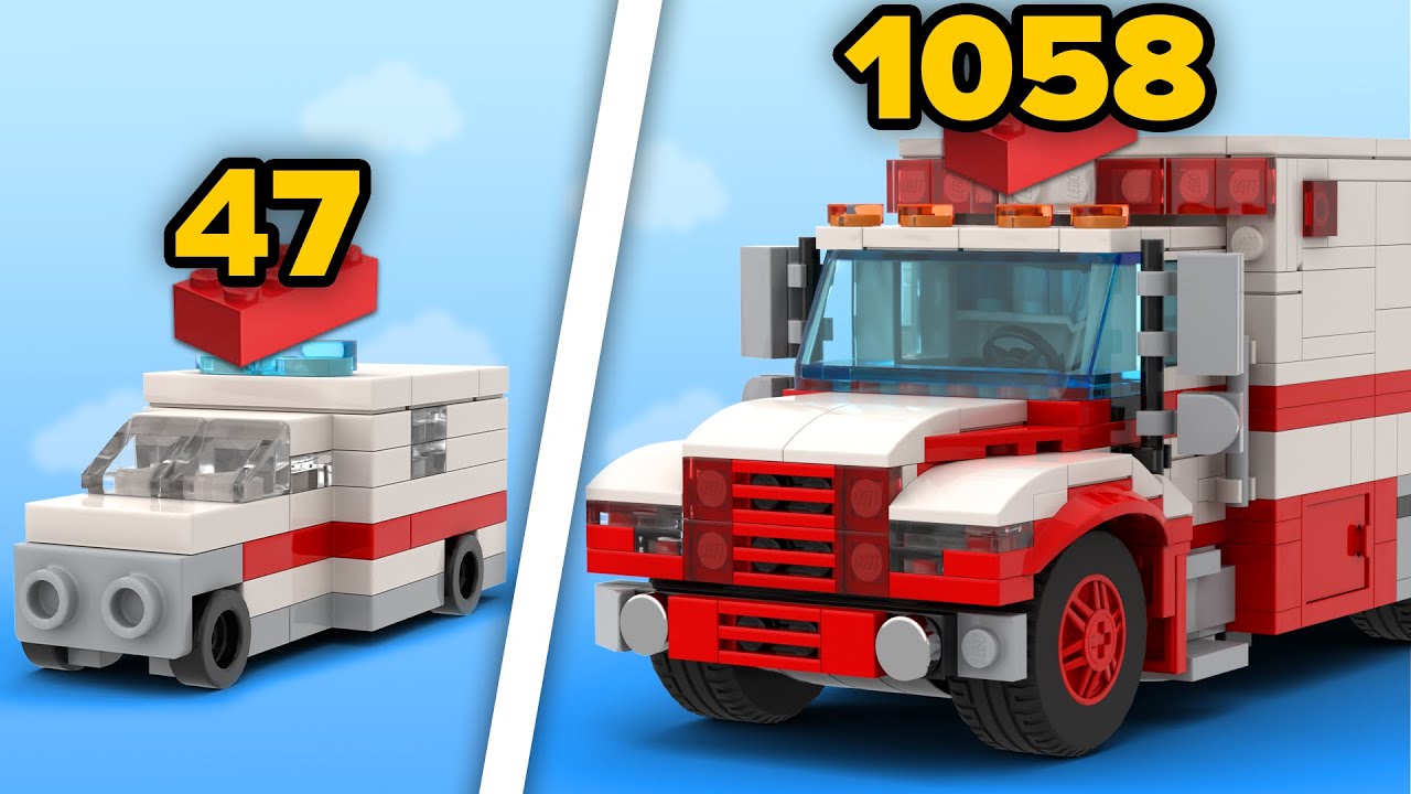 Скорая помощь LEGO в разных масштабах | Сравнение