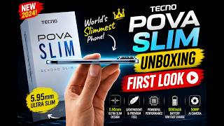 Tecno Pova Slim Unboxing & First Look 🔥 | World’s Slimmest Phone? Full Review & Features