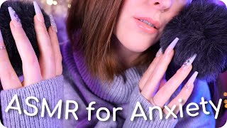 ASMR Autogenic Technique for Anxiety and Headache Relief (Fluffy Mic Scratching, Whispering, Rain)