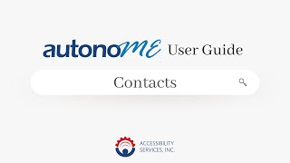 autonoME User Guide: Contacts