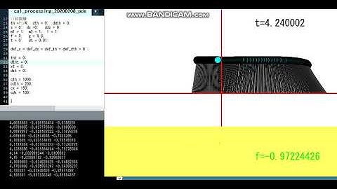Processingによる倒立振子シミュレーション①