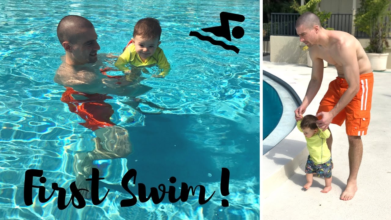 BABY'S FIRST SWIMMING LESSONS! YouTube