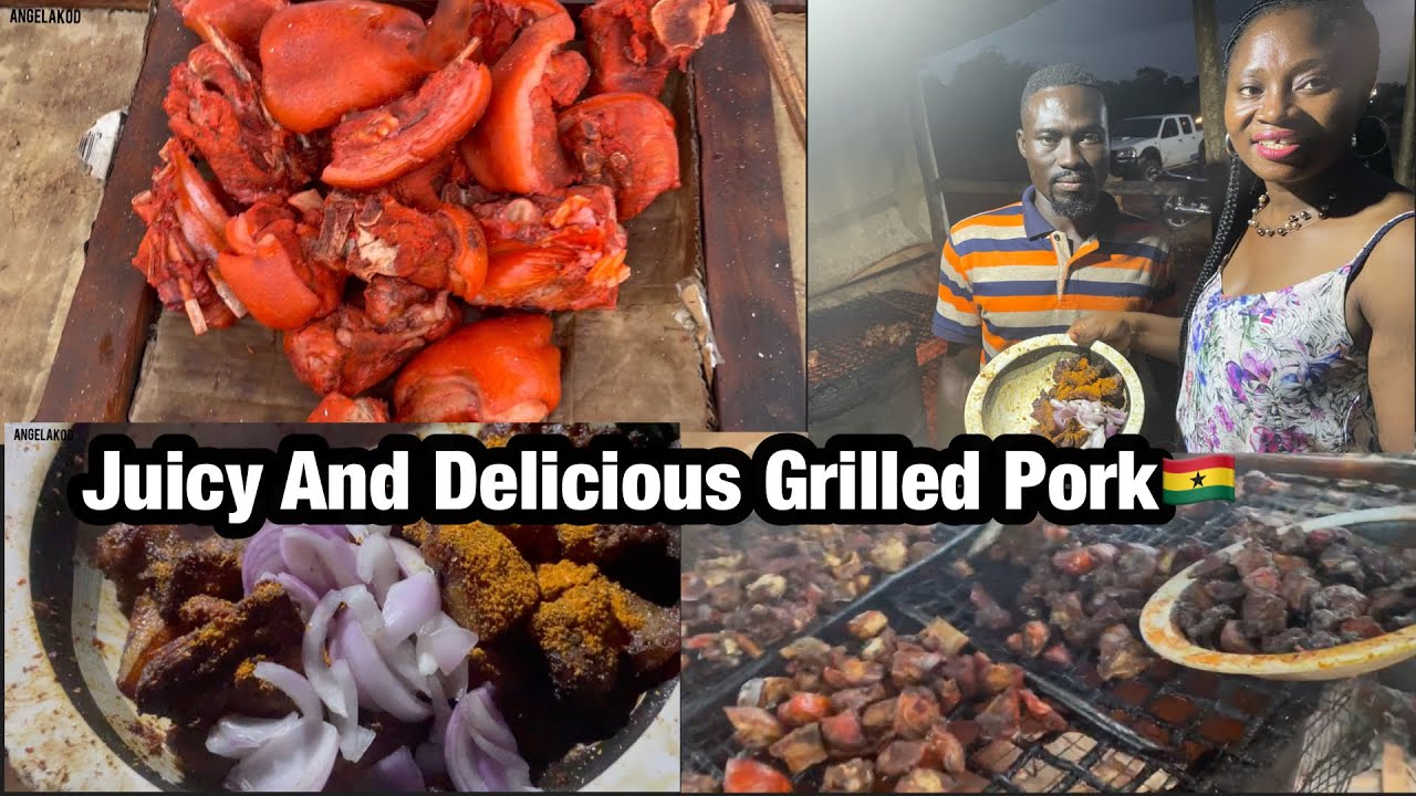 The Most Juicy And Delicious Street Grilled Pork In Ghana🇬🇭.