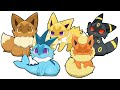 ブイズモチーフのニャオハ描いてみた🐱【ポケモン】