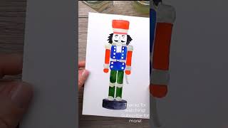 Watercolor Christmas card idea: The nut-cracker