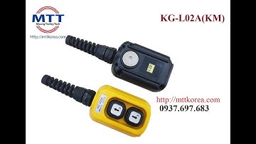 Tay bấm điều khiển palang cầu trục 2 nút KG L02AKM có dây có nam châm