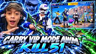 CARRYING IN VIP MODE WITH AWM GETS 51 KILLS?! ENEMIES CAN'T DO A THING! 🔥