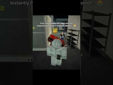 When the Survivor Wastes a Pallet for NO Reason in Violence District | Violence District Roblox