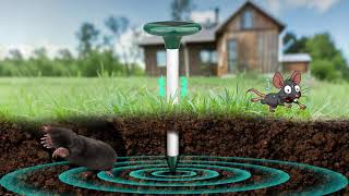 Aosion Solar Sonic And Vibrating Mole Repeller