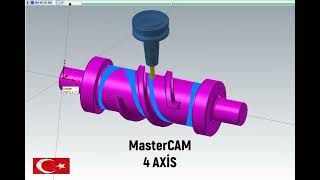 MasterCAM 2023_4 axis Gear #mastercam #solidcam #nxcam #hypermill #solidworks #4x #cncmachine
