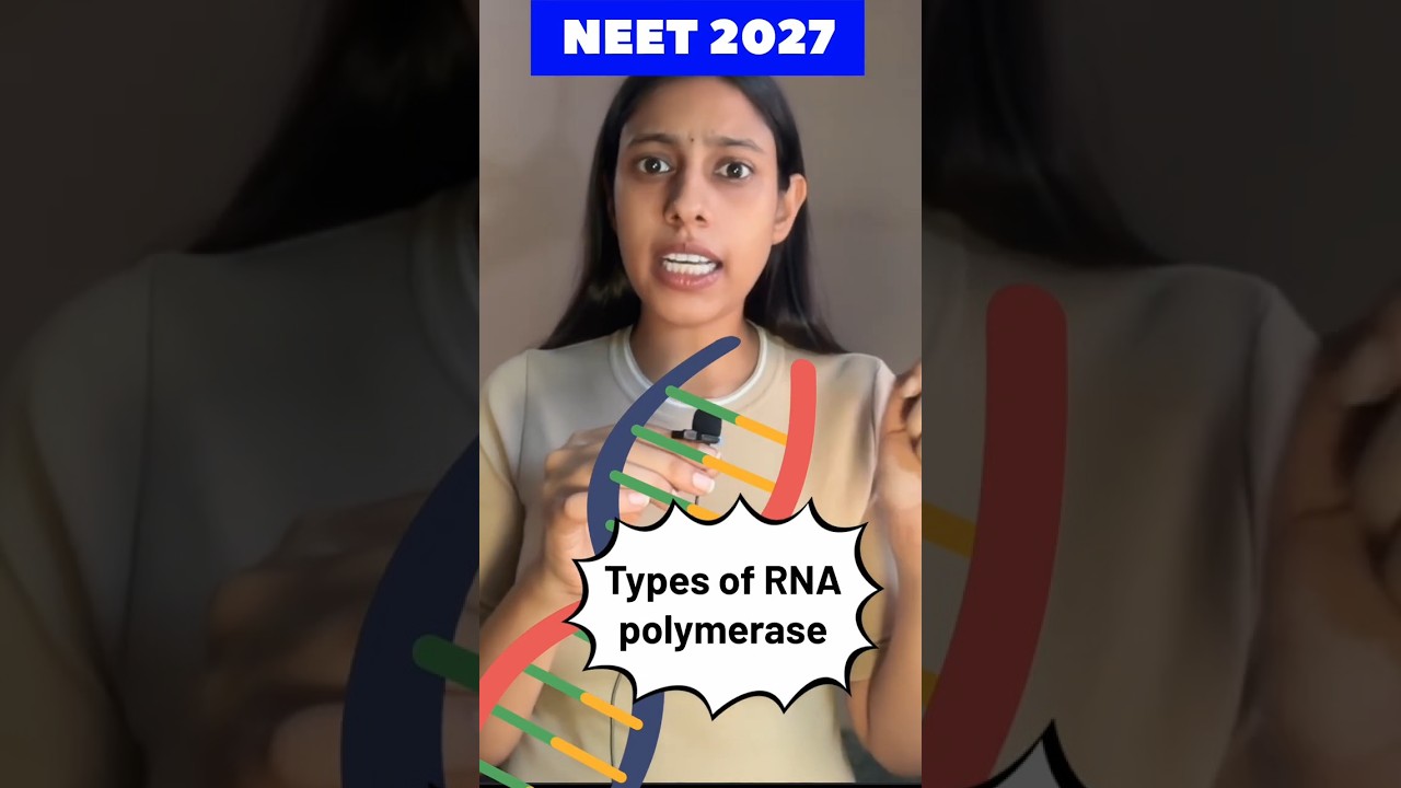 🧬 RNA Polymerase & Its Types in 60 Seconds 🔥 | NEET 2027 Biology #shorts