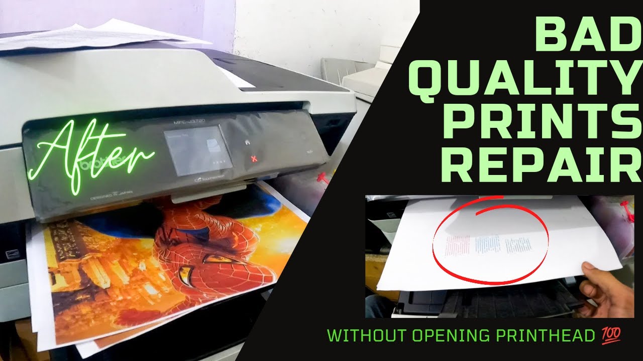 How to Repair Brother printing problem without opening printhead Full