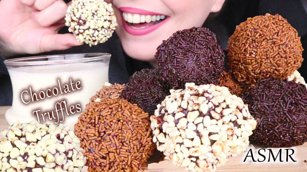 CHOCOLATE TRUFFLES - BRIGADEIROS 🍫 | ASMR Mukbang | Real Eating Sounds