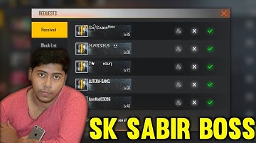 Sk Sabir Boss Request me | Free fire World fastest player Sabir bhai
