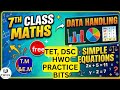 7th Class Maths: Data Handling & Simple Equations | Top Bits | DSC & HWO Special | wins Study Circle