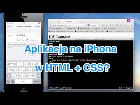 Sposób na tworzenie aplikacji dla urządzeń z iOS - iPhone, iPad, iPod (HTML+CSS+JS)