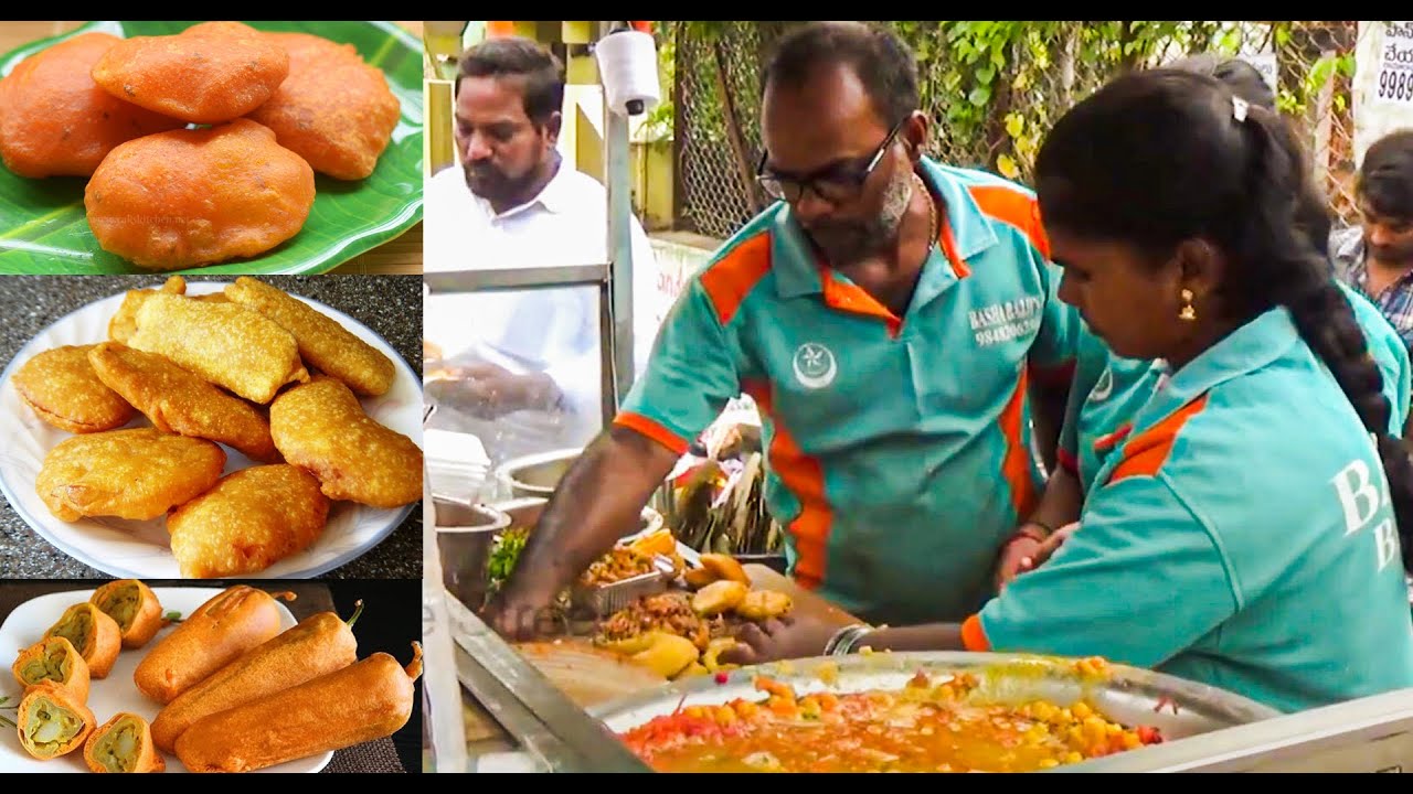Basha Bajji Bandi in Kakinada  - Famous Indian Street Foods | APPLE STREET FOOD