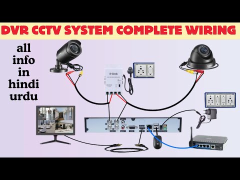 Easy CCTV DVR System Complete Wiring Installation | Security Camera Installation