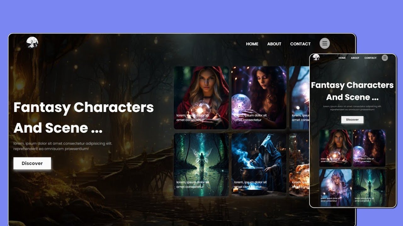 How To Make A Responsive WebSite Design Using HTML & CSS , Step By Step ...