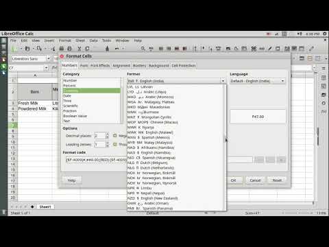 Different types of Data in a Spreadsheet