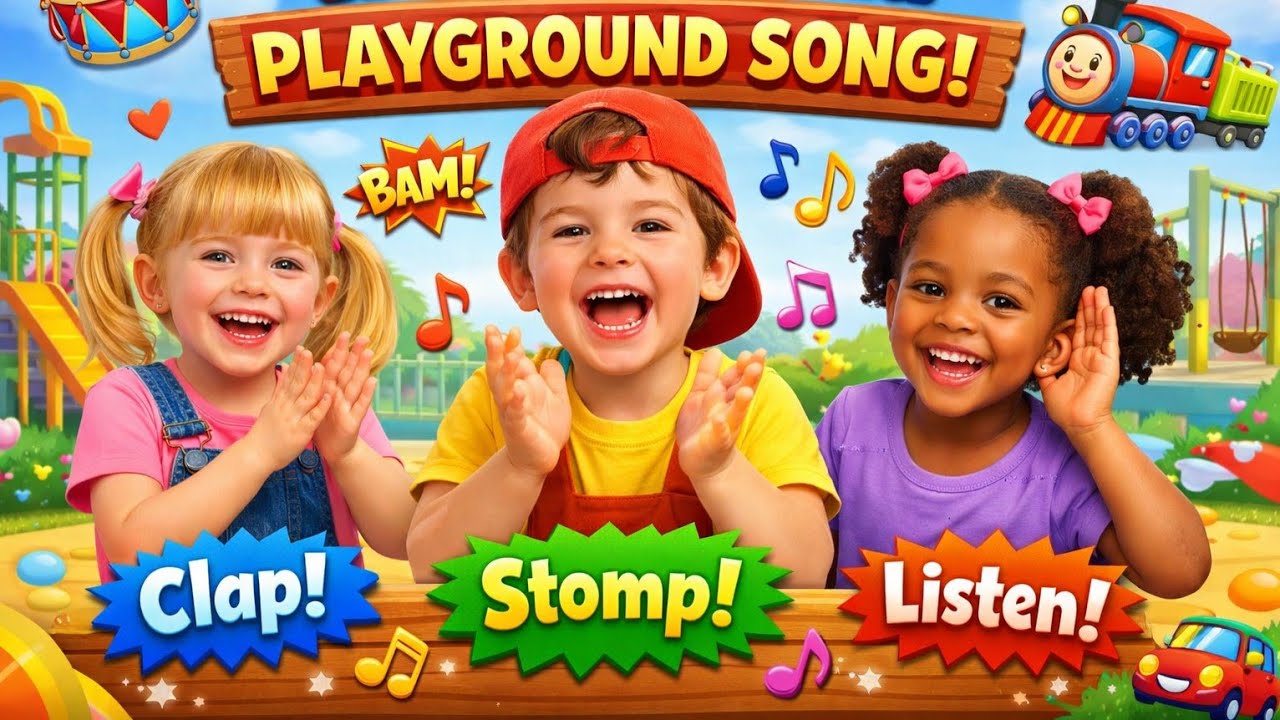 Happy Sound Playground Song 🎵 | Fun Learning Sounds for Kids | Toddler Action Song