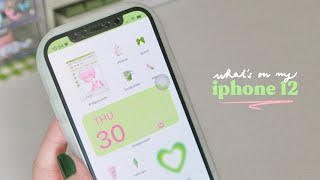 what's on my iphone 12  pink & green aesthetic ꒰ anime themed,  joseimuke games, productivity ꒱