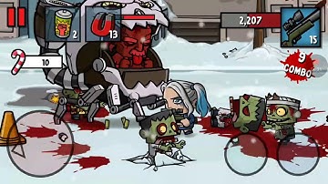 zombie age 3 clown clear the street critical shoot freeze blow enemies | android gameplay part 435