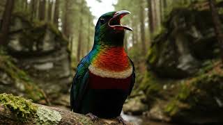 Elegant Trogon Bird Chirping With Nature Sound