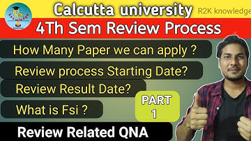 How Many Paper We Can Apply In Review | Cu 4th Sem Review Process | What Is  FSI |
