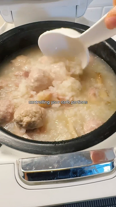 Rice cooker congee with pork and chicken