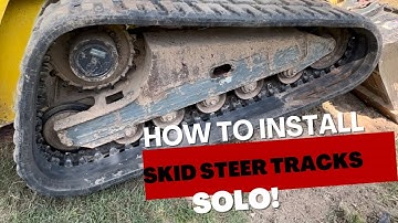 How to install skid steer tracks by yourself- unique trick.