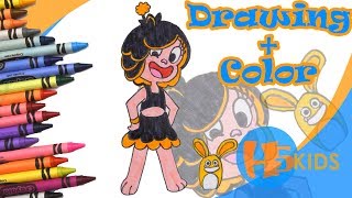 How To Draw Hanazuki And Yellow Hemka Step By Step Drawing Tutorial