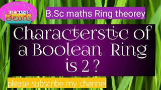 Characterstic of Boolean ring is 2 ?