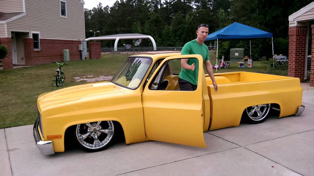 Bodydropped 1981 Chevy C10 Custom - YouTube