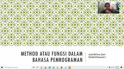 Algoritma dan Pemrograman  - Method atau Fungsi dalam Bahasa pemrograman