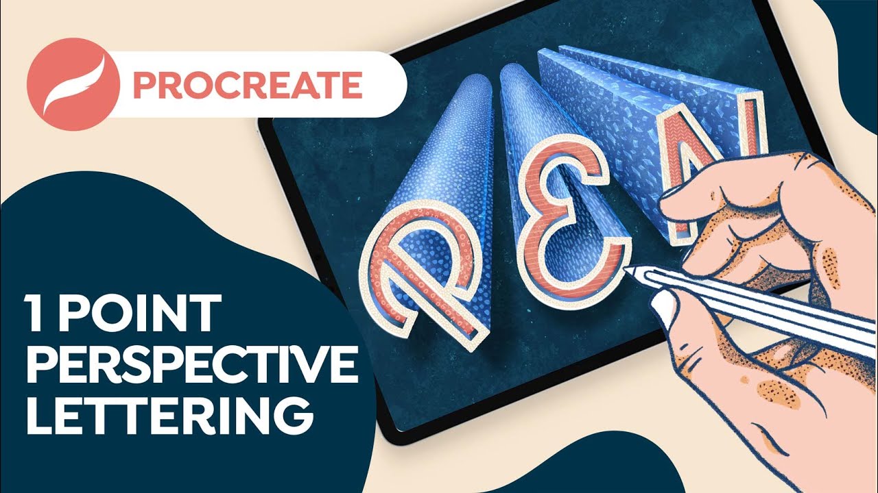 1 point perspective lettering in Procreate (2021 step-by-step tutorial)