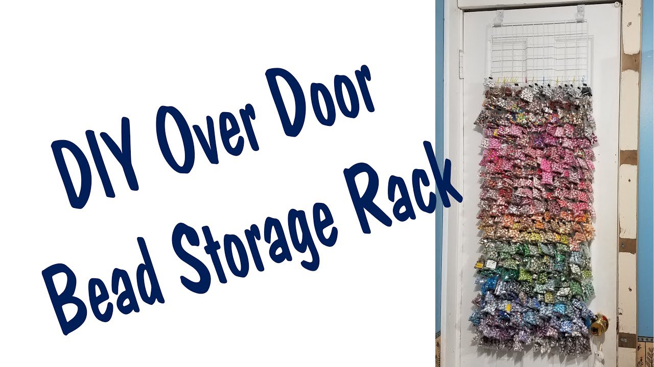 DIY Over Door Bead Storage Rack 