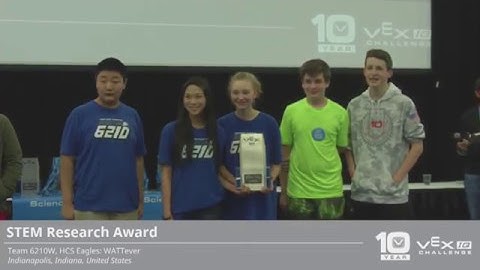 VEX IQ Crossover 6210W STEM Award at VEX Worlds 2017