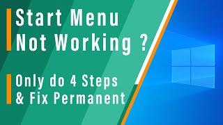 Start menu not working windows 10 2021 | Can't Open The Start Menu In Windows 10 |  Fix Permeant
