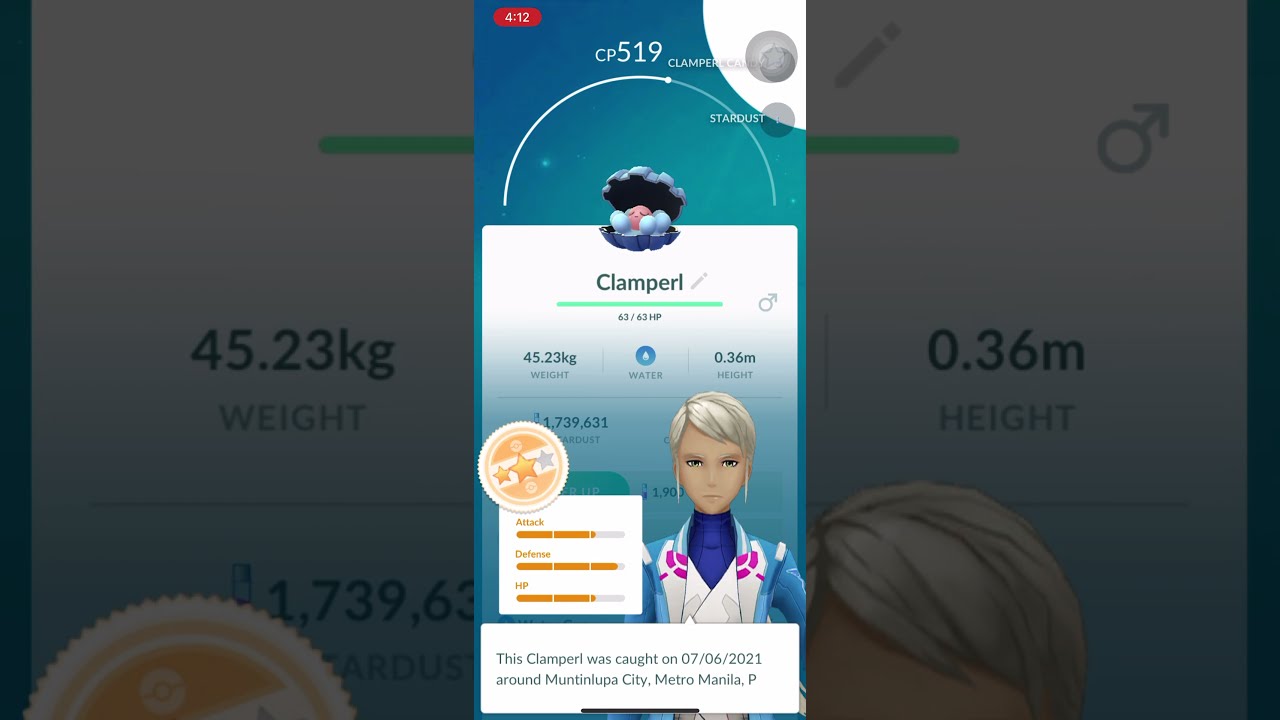 Field Research Breakthrough Reward Clamperl - Pokemon Go - June 2021