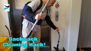 Backpack Vacuum Cleaning Hack for Elevators