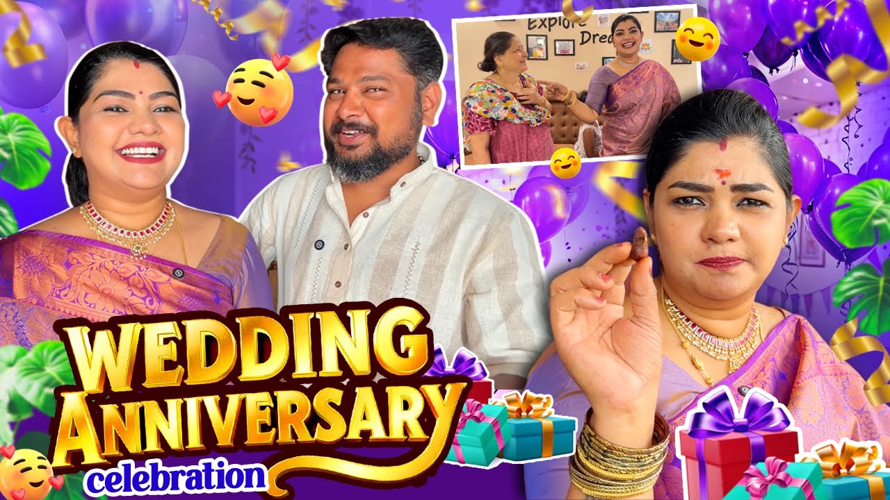 Our FIFTH ANNIVERSARY celebration// anniversary athuvuma oru happy news♥️