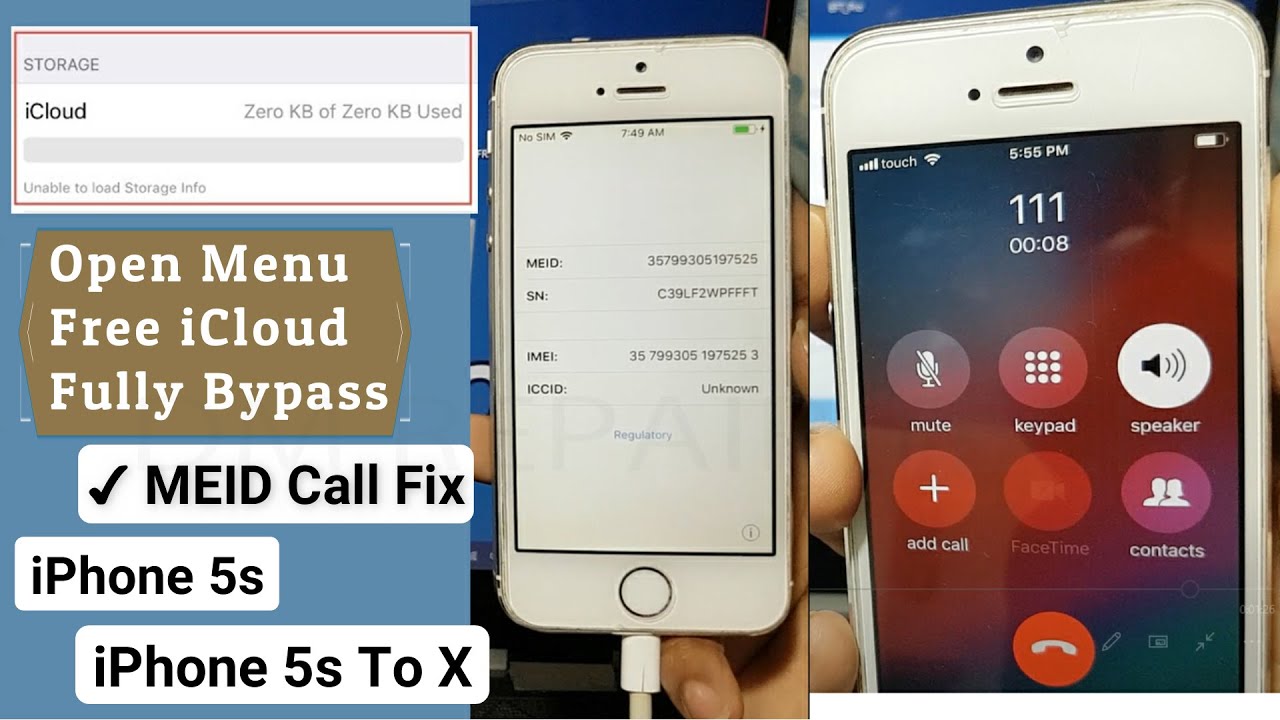 Free Meid Call Fix Open Menu Icloud Bypass Fully Iphone 5s 6 6 Plus Icloud Bypass Sim Call Fix Youtube