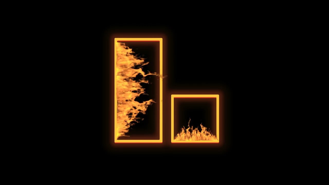 L - Letter Burning Effect - Fire Flames Effect - NO COPYRIGHT - Animated Alphabet Letter - OVERLAY