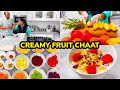 MAMA MAKES CREAMY FRUIT CHAAT FOR THE FAMILY 🍎🍇🍓🍌🍉QUICK EASY RECIPE 💯