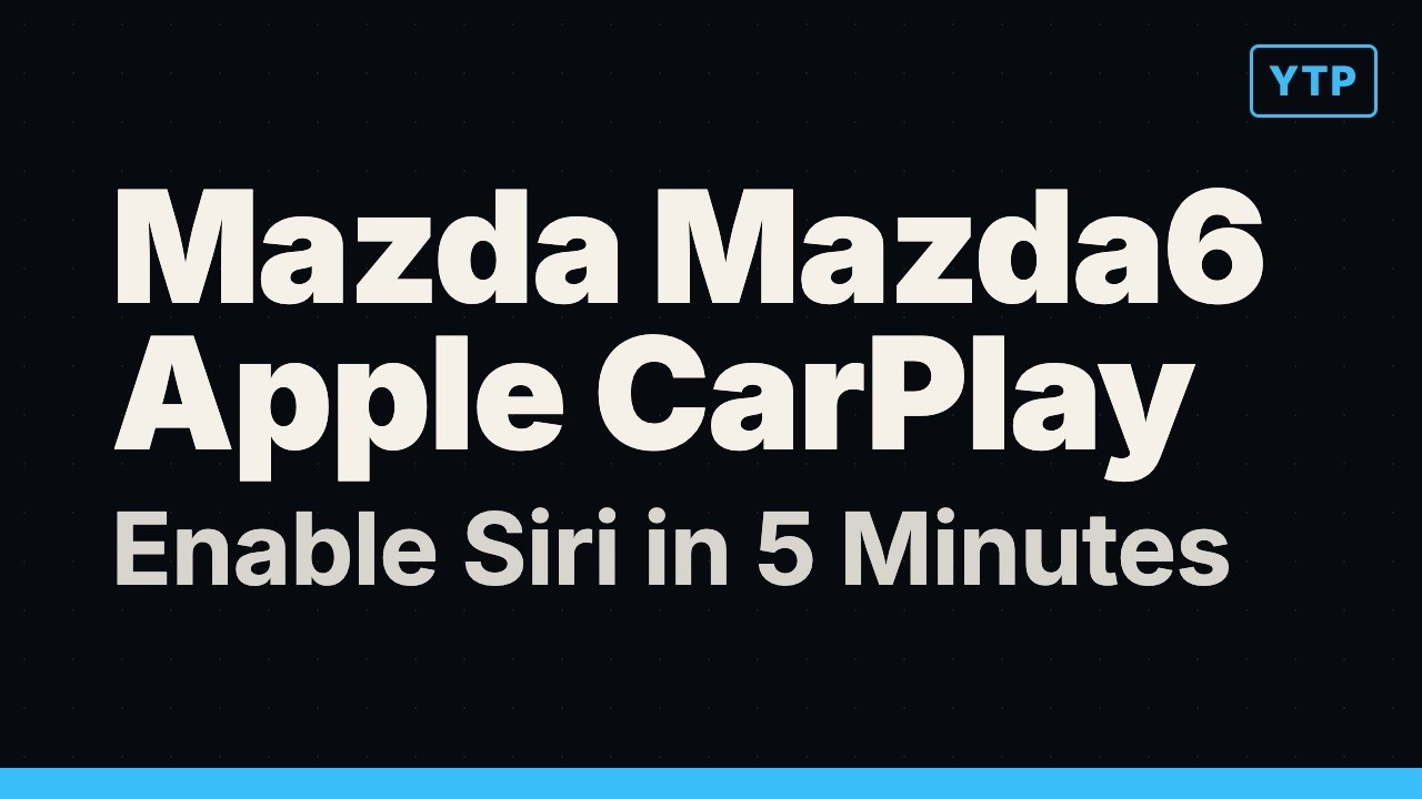 apple555ページ Mazda Mazda6 Apple CarPlay: Enable Siri in 5 Minutes - YouTube